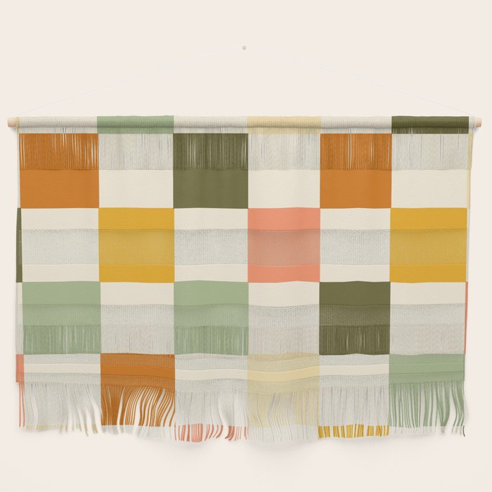 Vintage Checkerboard Pattern Wall Hanging Gallery Image 1