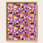 Geometric halloween mosaic pattern Serving Tray Gallery Image 1