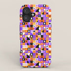 Geometric halloween mosaic pattern iPhone Case Gallery Image 1