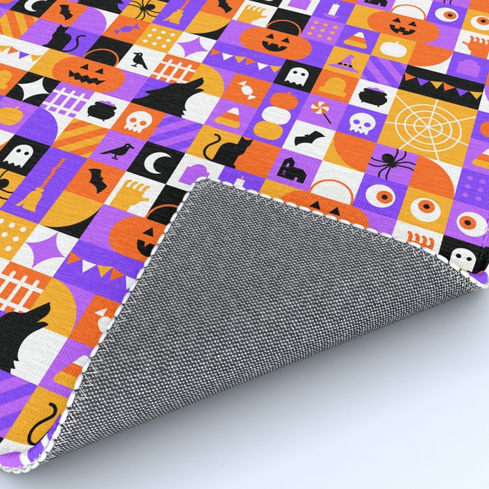 Geometric halloween mosaic pattern Rug Gallery Image 4