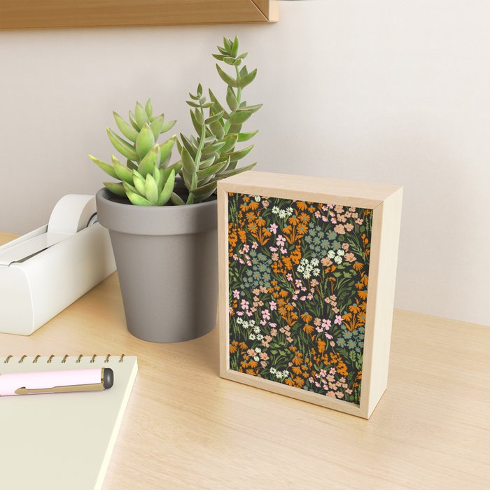 Night in the flowered meadow Mini Art Print Gallery Image 2