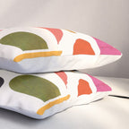 'Night Garden' Abstract Colorful Paper Collage Mid Century Fun Minimal Shapes by Ejaaz Haniff Pillow Sham Gallery Image 3