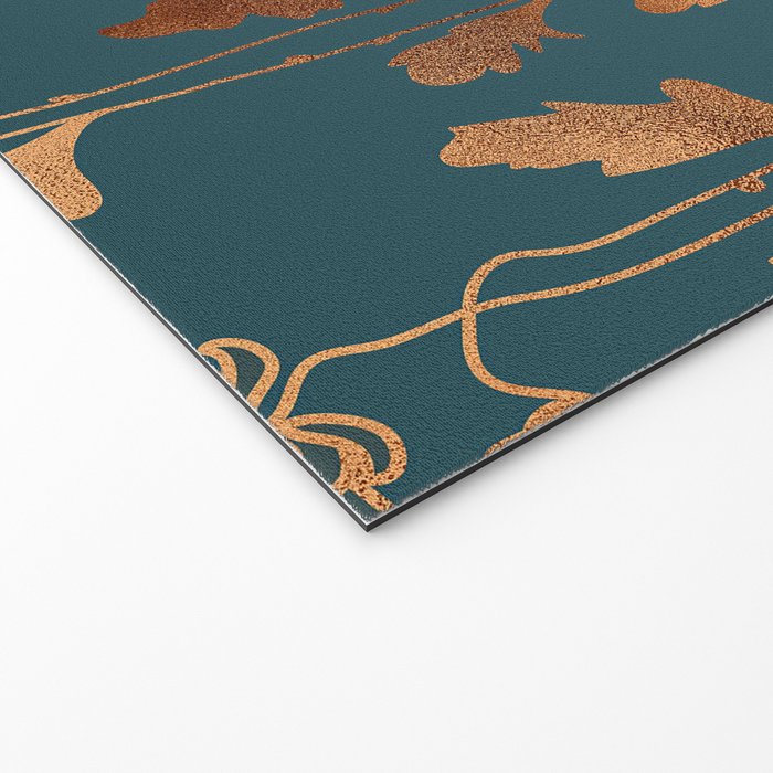 Art Deco Copper Flowers  Welcome Mat Gallery Image 2