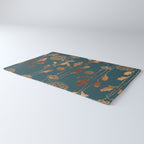 Art Deco Copper Flowers  Rug Gallery Image 3