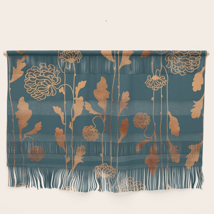Art Deco Copper Flowers  Wall Hanging Gallery Image 1