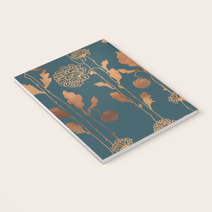 Art Deco Copper Flowers  Notebook Gallery Image 3