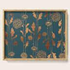 Art Deco Copper Flowers  Serving Tray Gallery Image 1