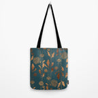 Art Deco Copper Flowers  Tote Bag Gallery Image 2