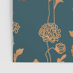 Art Deco Copper Flowers  Poster Gallery Image 3