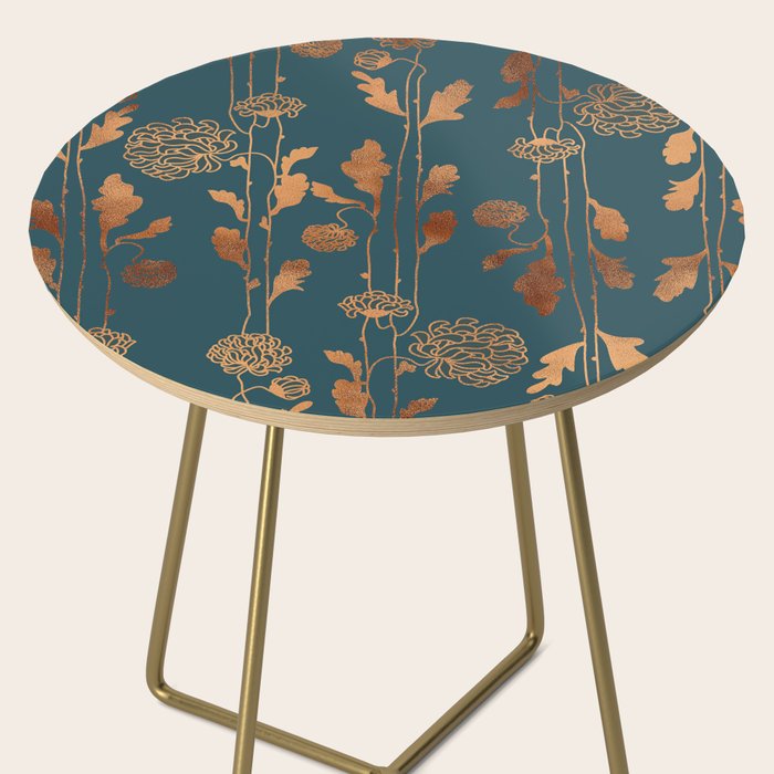 Art Deco Copper Flowers  Side Table Gallery Image 2