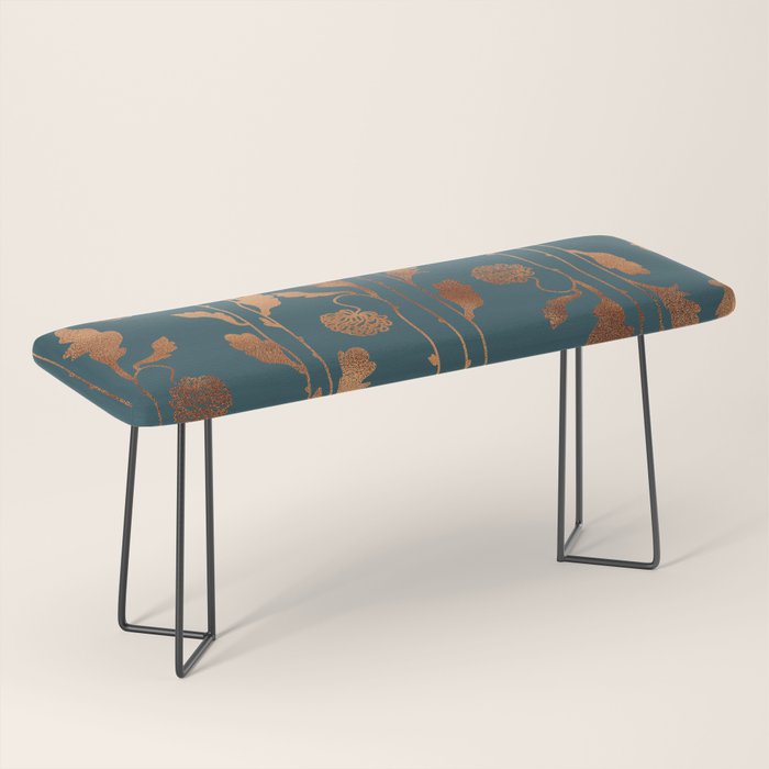 Art Deco Copper Flowers  Bench Gallery Image 1