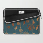 Art Deco Copper Flowers  Laptop Sleeve Gallery Image 2