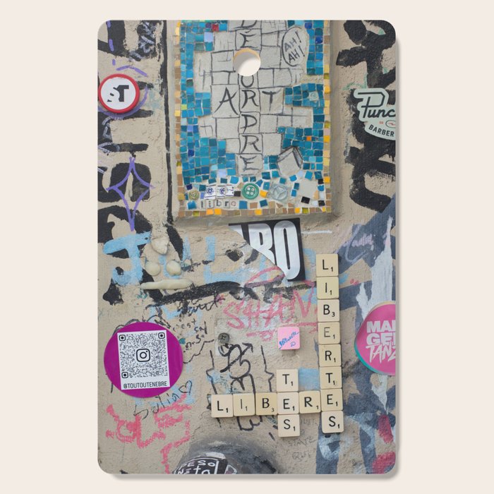 Letters on the wall Cutting Board Gallery Image 1