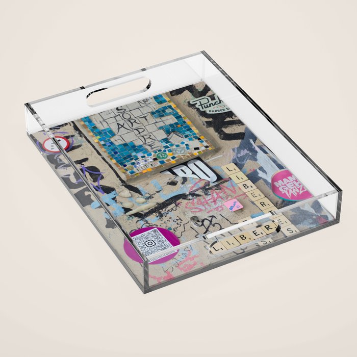 Letters on the wall Acrylic Tray Gallery Image 1