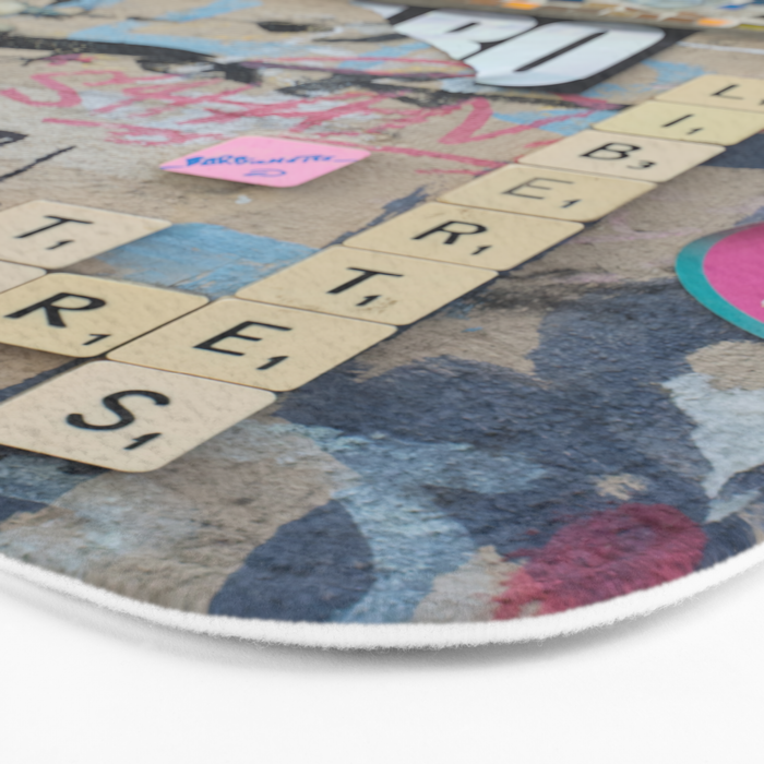 Letters on the wall Bath Mat Gallery Image 3