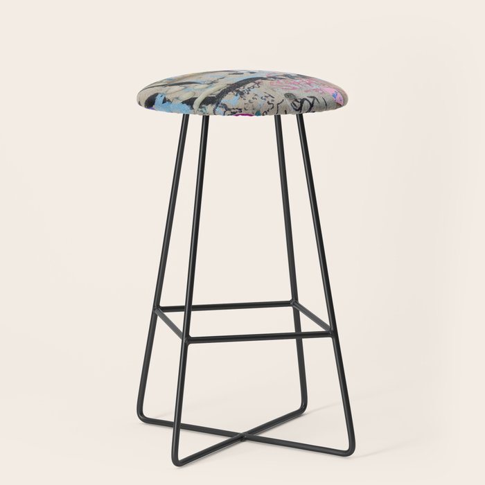 Letters on the wall Stool Gallery Image 1