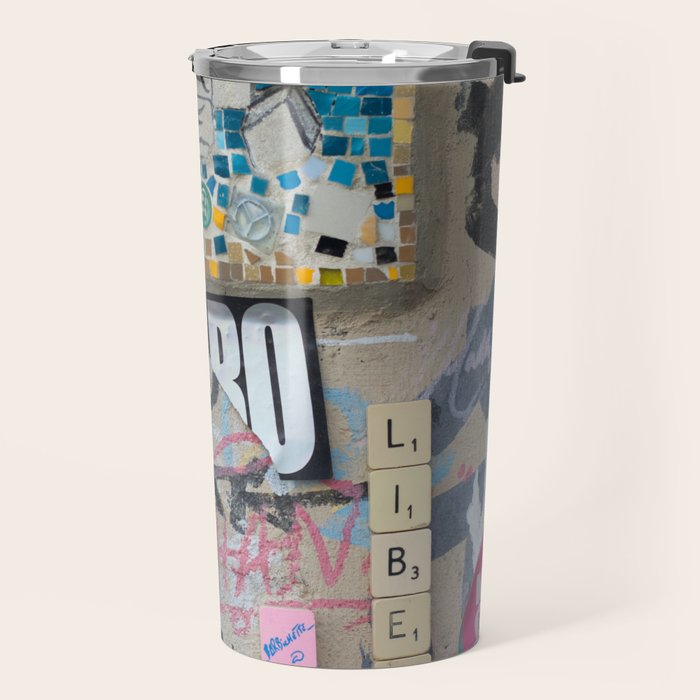Letters on the wall Travel Mug Gallery Image 2