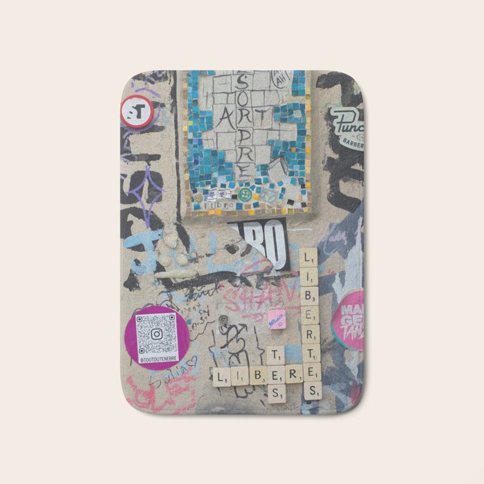 Letters on the wall Bath Mat Gallery Image 1