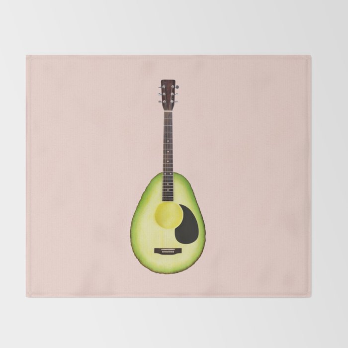 AVOCADO GUITAR Throw Blanket Gallery Image 2