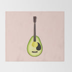 AVOCADO GUITAR Throw Blanket Gallery Image 2