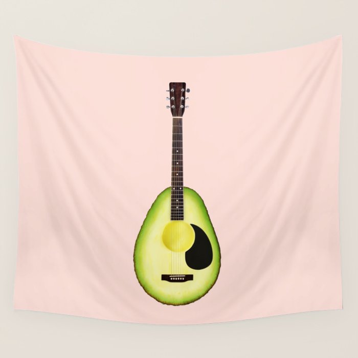 AVOCADO GUITAR Wall Tapestry Gallery Image 4