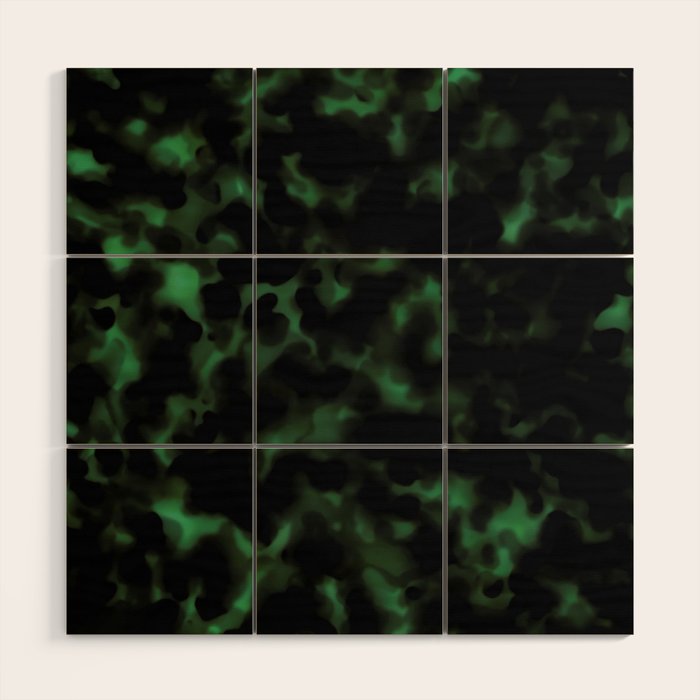 Emerald Green Tortoise Wood Wall Art Gallery Image 1