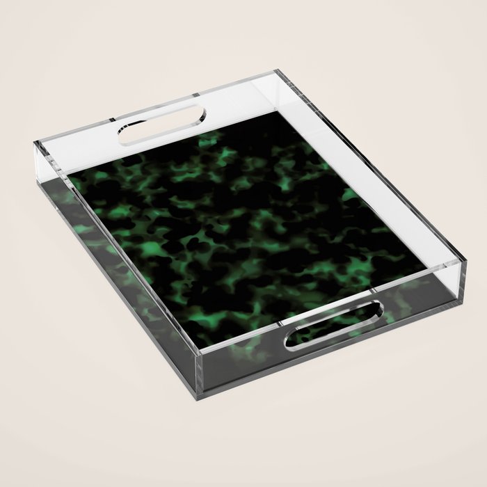 Emerald Green Tortoise Acrylic Tray Gallery Image 1
