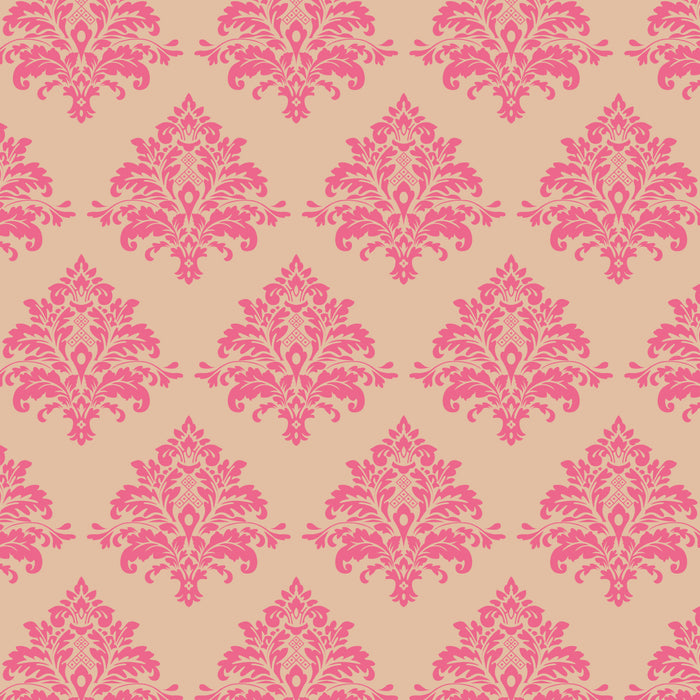 Vintage Pink Damask Pattern Coffee Mug Gallery Image 2