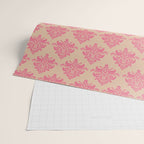 Vintage Pink Damask Pattern Wrapping Paper Gallery Image 2