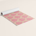 Vintage Pink Damask Pattern Yoga Mat Gallery Image 2
