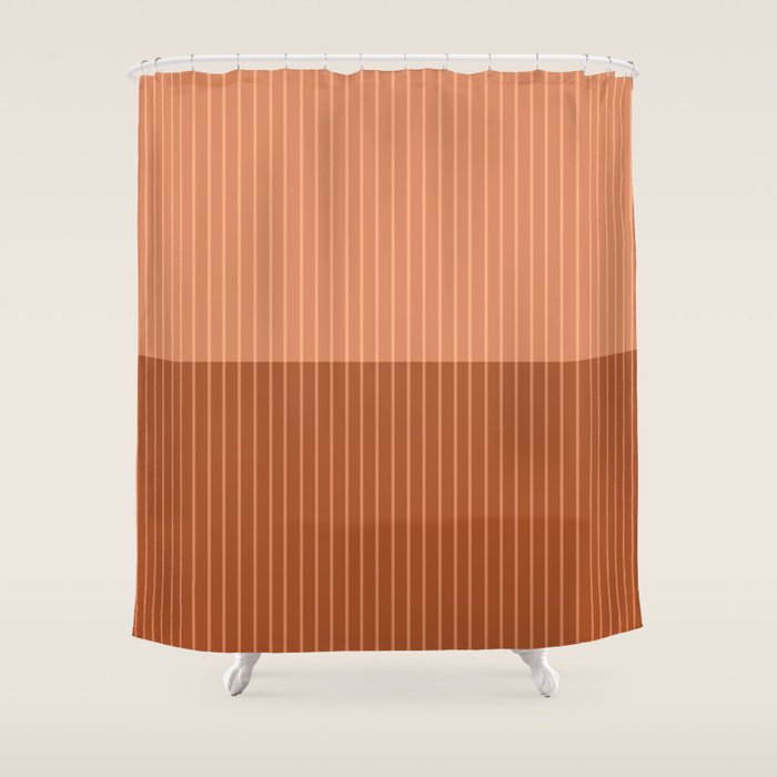 Color Block Lines XXXVIII Shower Curtain Gallery Image 1