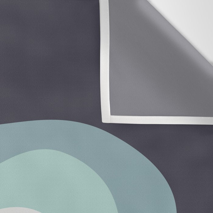 Blue and yellow retro style waves Wall Tapestry Gallery Image 3