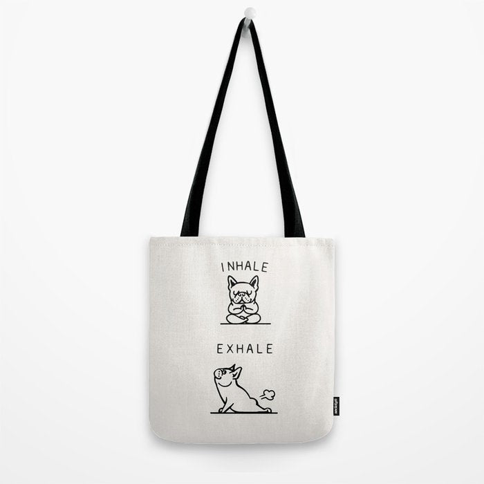 Inhale Exhale Frenchie Tote Bag Gallery Image 2