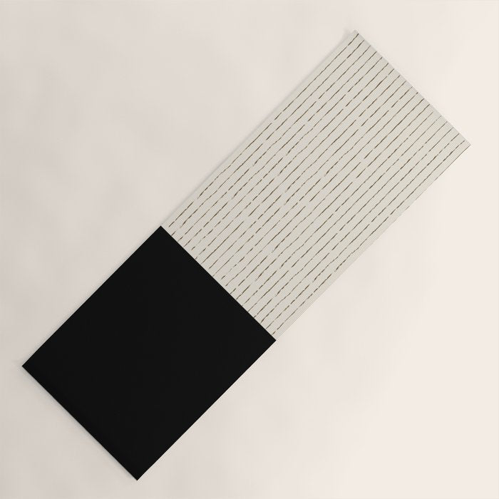 Cream Black Yoga Mat Gallery Image 1