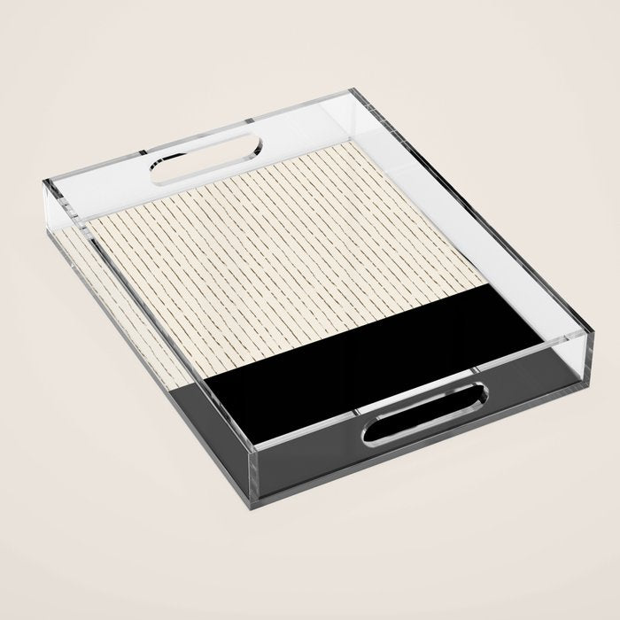 Cream Black Acrylic Tray Gallery Image 1