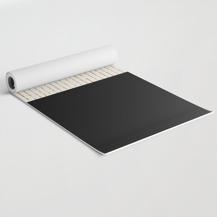 Cream Black Yoga Mat Gallery Image 2