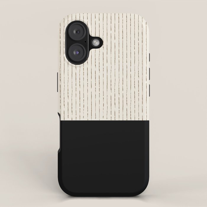 Cream Black iPhone Case Gallery Image 1