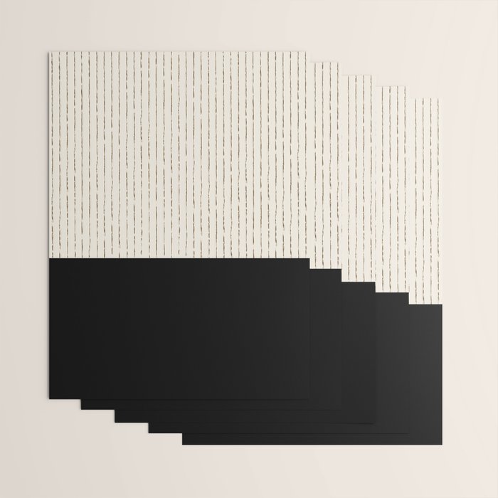 Cream Black Wrapping Paper Gallery Image 3
