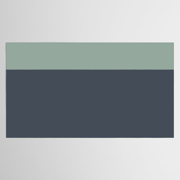 Navy Gray Blue Green Celadon Sage Minimalist Solid Stripe Color Block Pattern Tablecloth Gallery Image 2