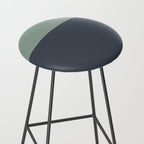 Navy Gray Blue Green Celadon Sage Minimalist Solid Stripe Color Block Pattern Stool Gallery Image 2