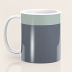 Navy Gray Blue Green Celadon Sage Minimalist Solid Stripe Color Block Pattern Coffee Mug Gallery Image 3