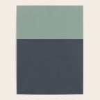 Navy Gray Blue Green Celadon Sage Minimalist Solid Stripe Color Block Pattern Poster Gallery Image 4