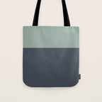 Navy Gray Blue Green Celadon Sage Minimalist Solid Stripe Color Block Pattern Tote Bag Gallery Image 1