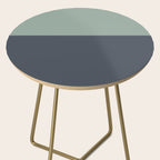 Navy Gray Blue Green Celadon Sage Minimalist Solid Stripe Color Block Pattern Side Table Gallery Image 2