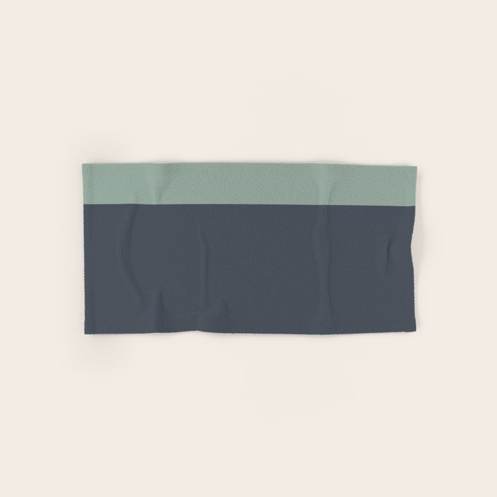 Navy Gray Blue Green Celadon Sage Minimalist Solid Stripe Color Block Pattern Bath Towel Gallery Image 1