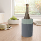 Navy Gray Blue Green Celadon Sage Minimalist Solid Stripe Color Block Pattern Wine Chiller Gallery Image 4