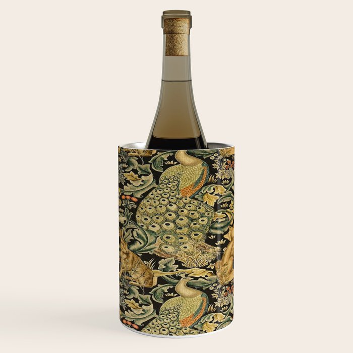 William Morris Teal Forest,peacock,birds Wine Chiller Gallery Image 2