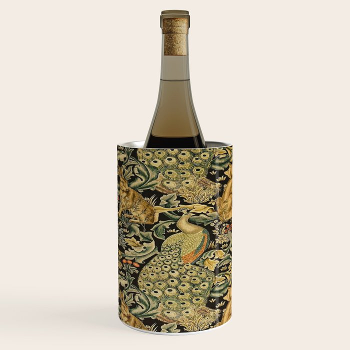 William Morris Teal Forest,peacock,birds Wine Chiller Gallery Image 3