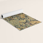 William Morris Teal Forest,peacock,birds Yoga Mat Gallery Image 2