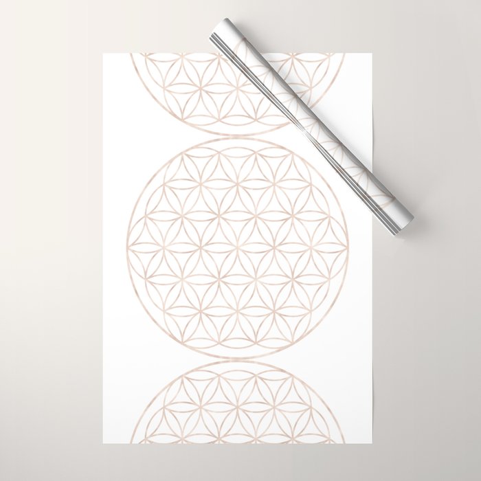 Mandala Flower of Life Sea Wrapping Paper Gallery Image 1
